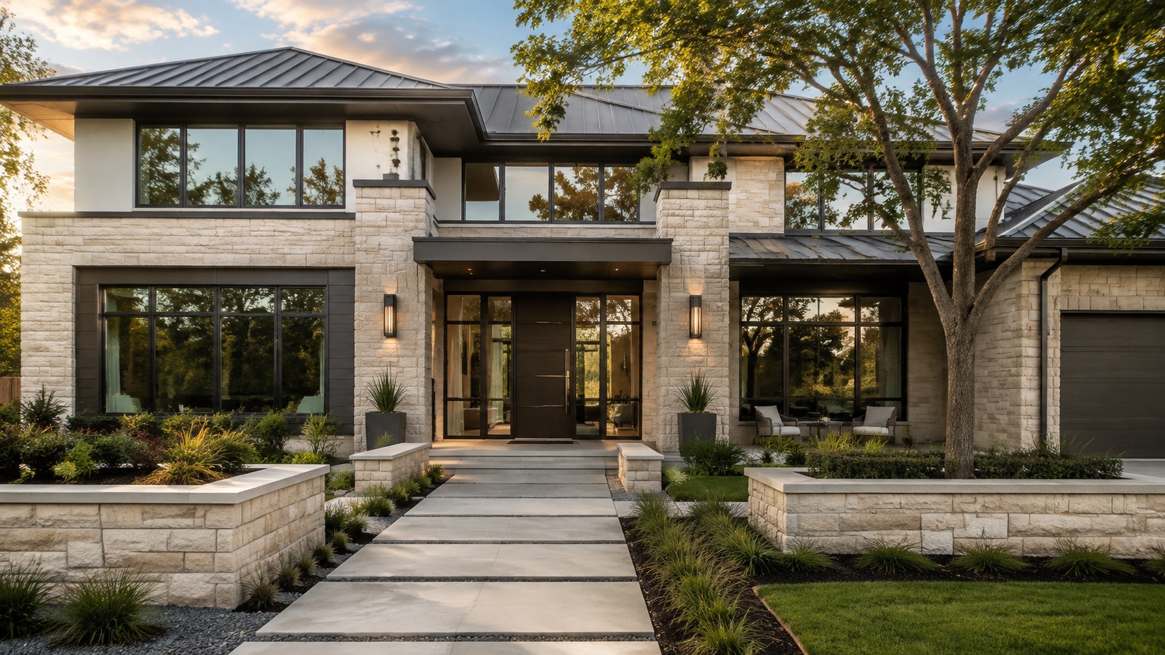 Immaculate modern Dallas house exterior